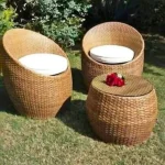 طقم 2 كرسى وترابيزه راتان   وتربروف
